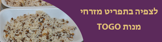 לצפיה בתפריט מזרחי מנות TOGO