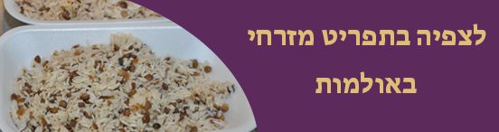 תפריט מזרחי באולמות